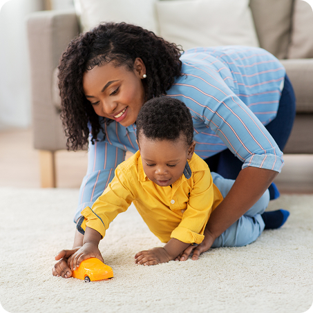 therapist working with boy